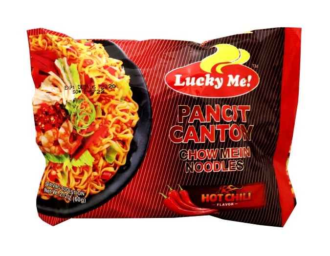 Pancit Canton Hot Chili - Lucky Me - 3 buste da 60g.